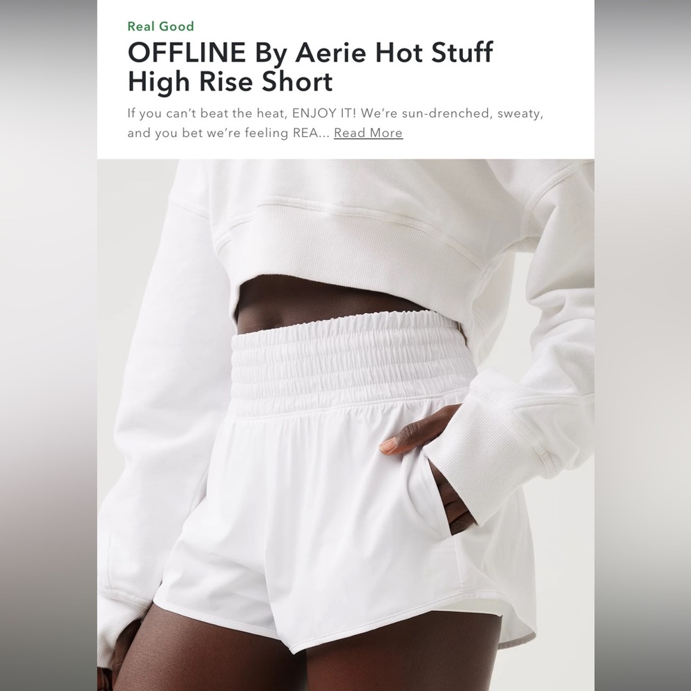 NWT white shorts size large from Offline by Aerie